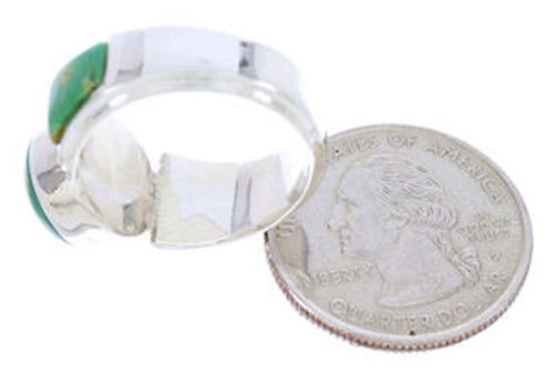 Turquoise And Silver Ring Size 8-3/4 BW71055